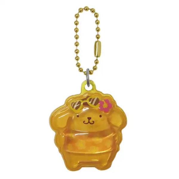 Sanrio 滴膠迷你掛件 黑皮夏威夷風 布丁狗