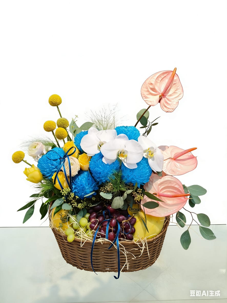 Floral and Fruit Abundance Basket