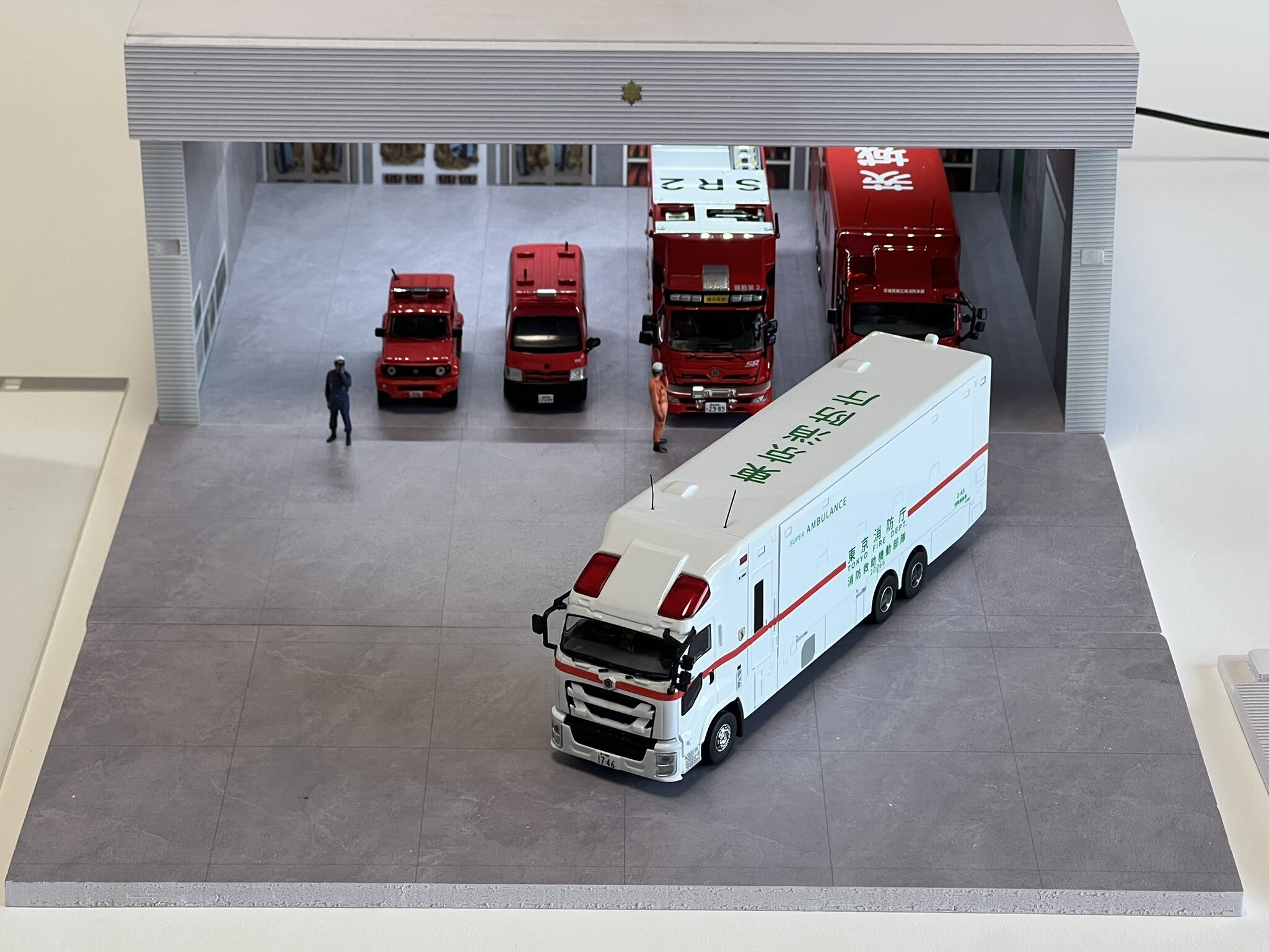 ACT CAR X ASPEDA 合作開發的消防站立體模型（快速立體模型系列） 日本新宿合金車展會場限定