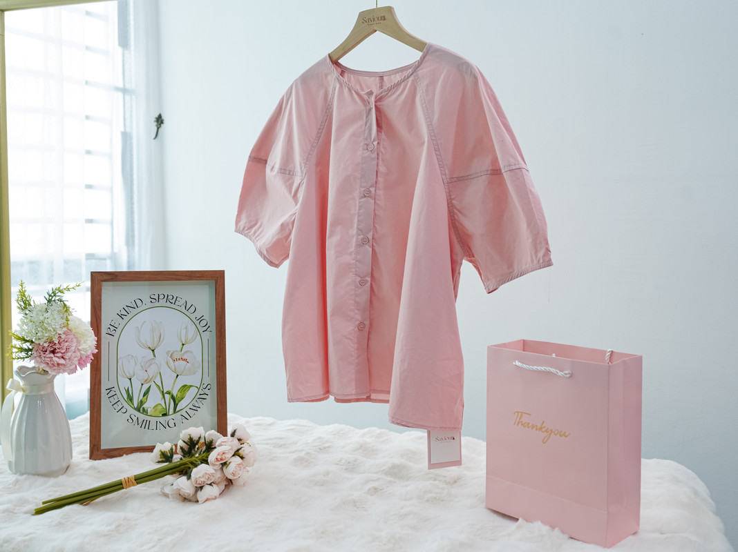 Puff Sleeve Round Neck Loose Blouse ‖ 圆领泡泡袖宽松衬衫上衣 KR0168188