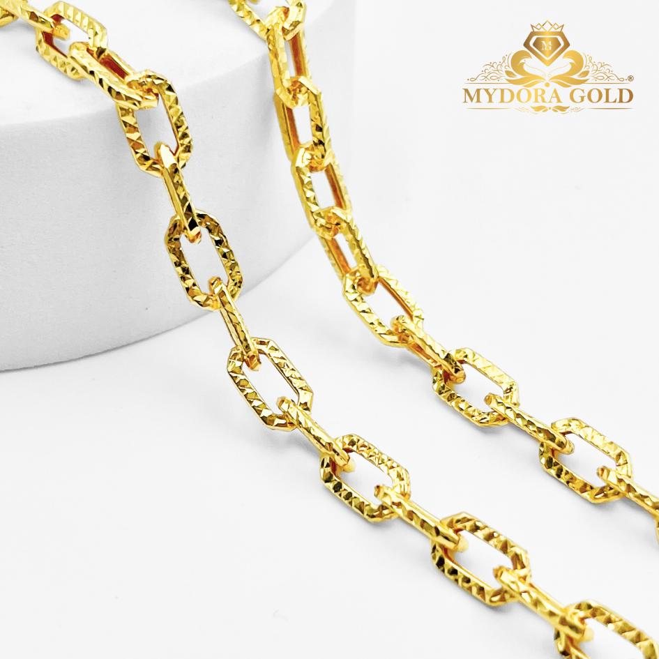 MYDORA Rantai Tangan Sauh Pahat Stamping l EMAS 916/22K