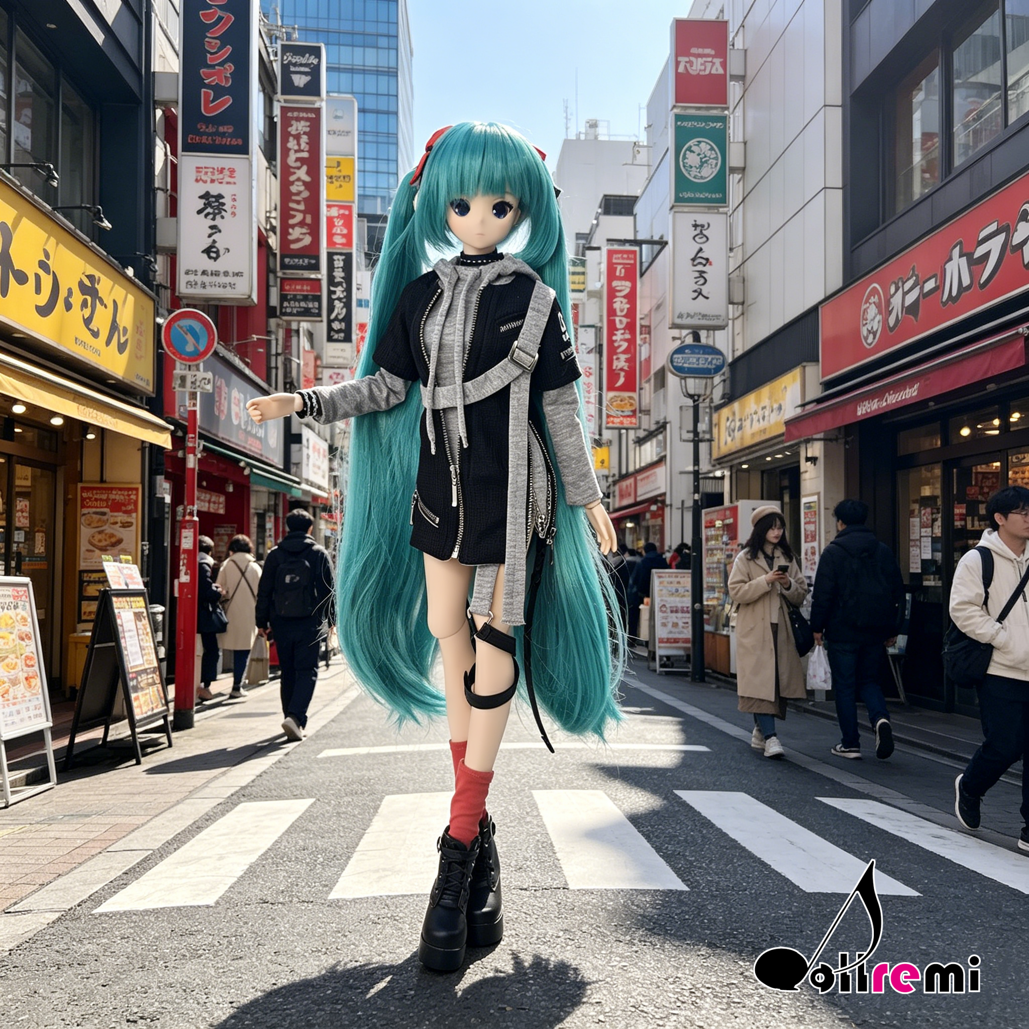 【dollremi】(DD0932) COS 初音未來 Hatsune Miku 朋克初音  Punk MIKU
