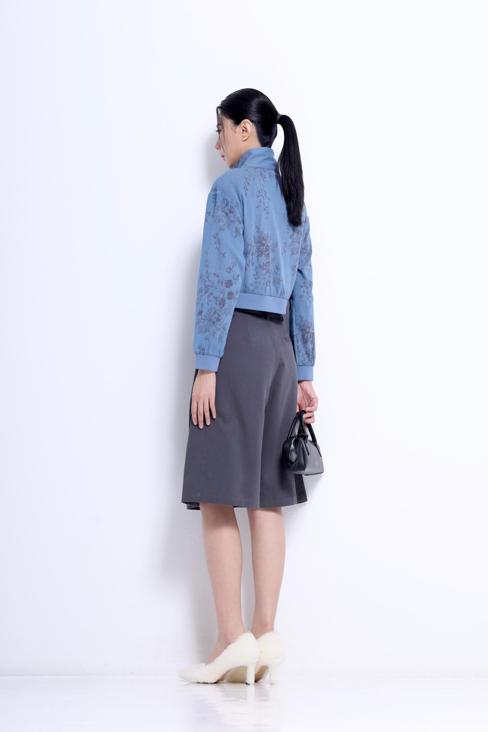 CB2762 PRINTED FABRIC LONG SLLV JACKET