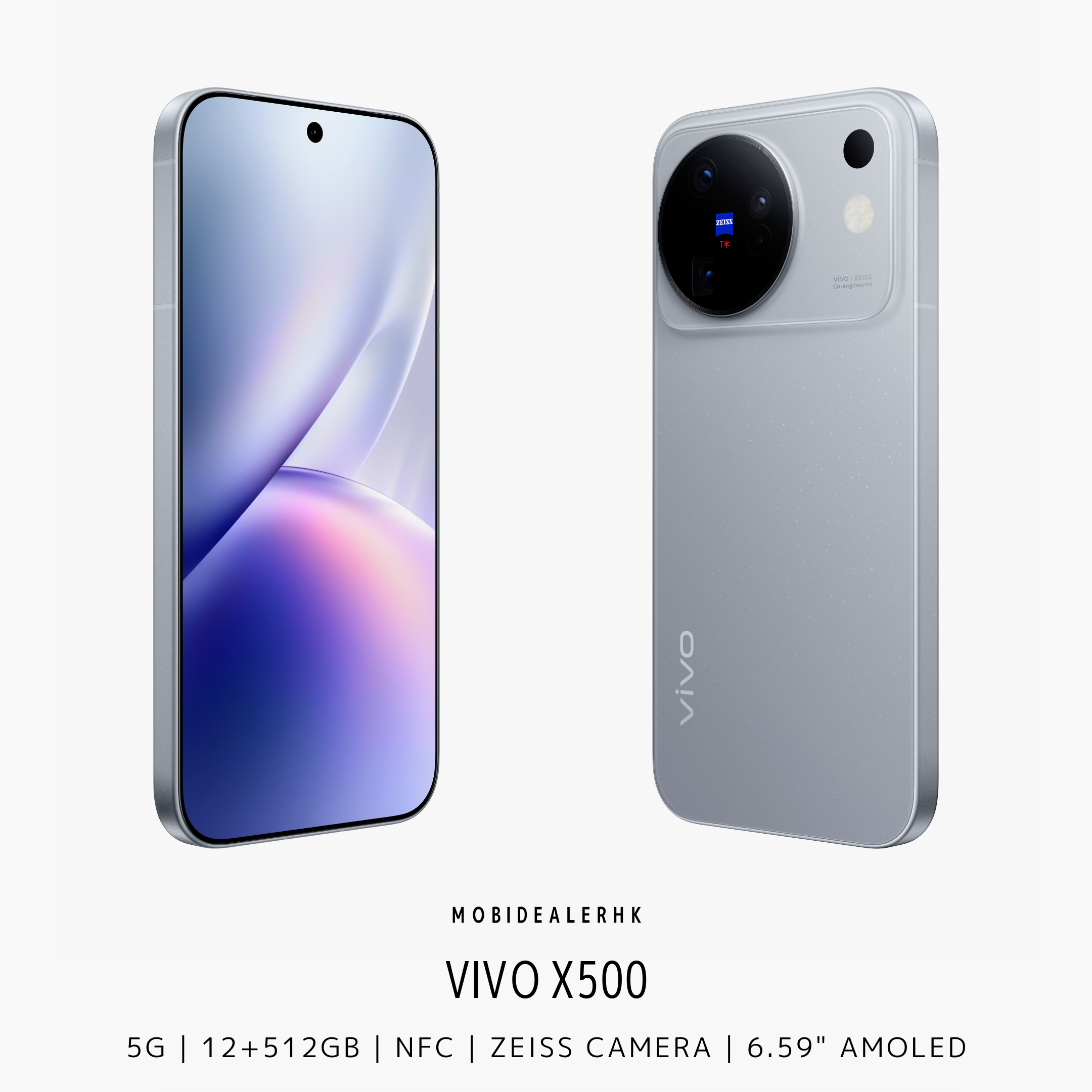 Vivo X500 | 5G | 智能手機 | 蔡司 6400 萬像素 APO 超級長焦 | 7500mAh 巨量電池 | IP68/IP69 雙防護 | 天璣 9600M