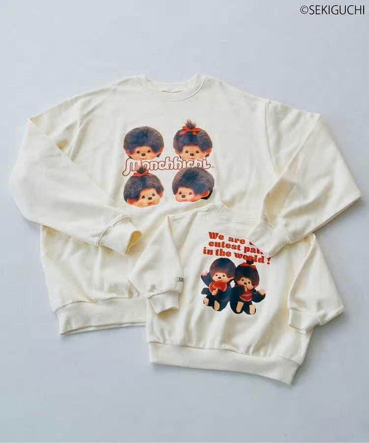 Monchhichi 蒙奇奇親子Hoodies 日本兒童 80-140cm 
