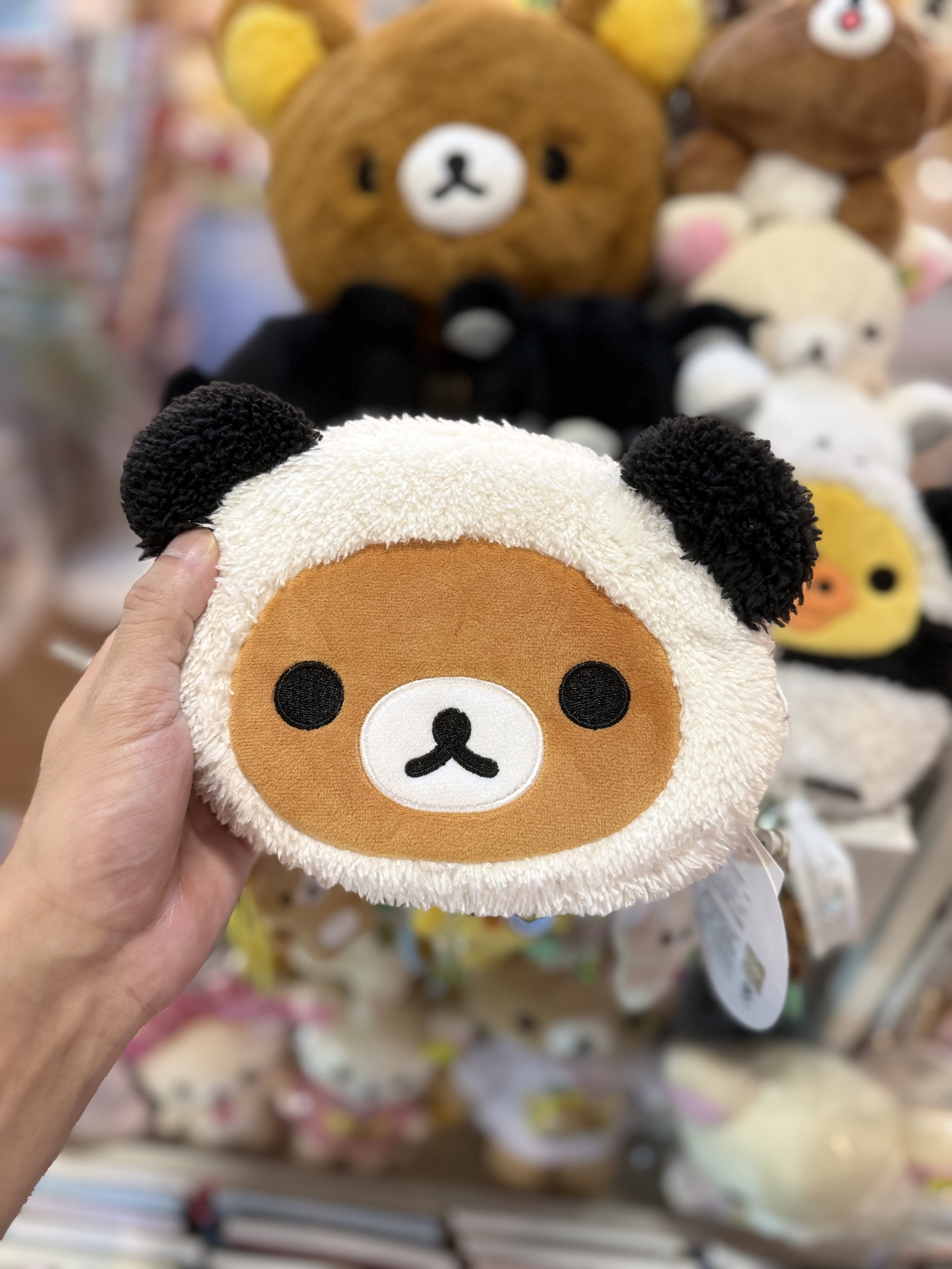 《現貨》全新日本限定Rilakkuma 熊貓造型毛毛化妝袋