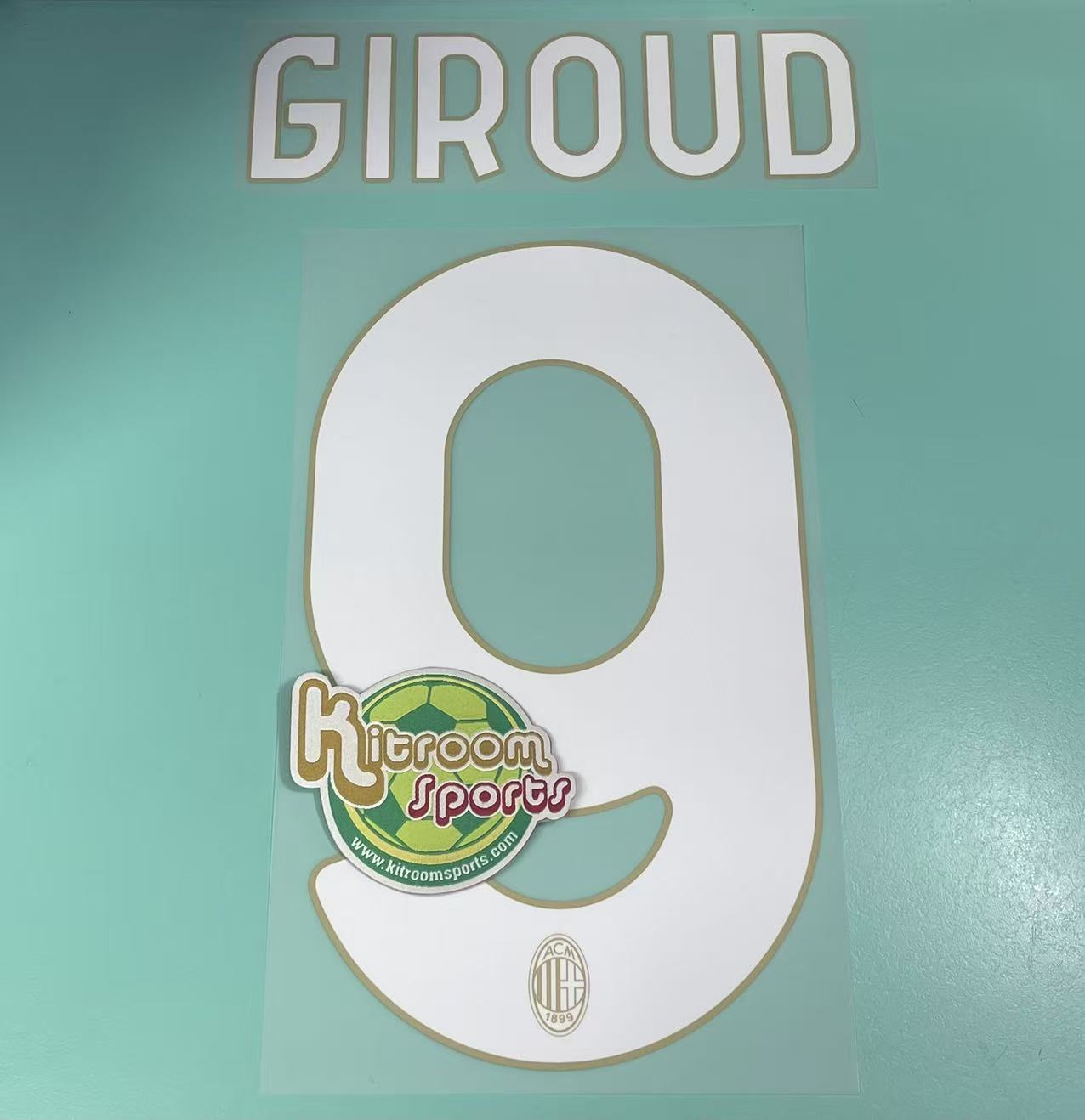 2022-23 AC Milan 4TH Nameset #9 GIROUD