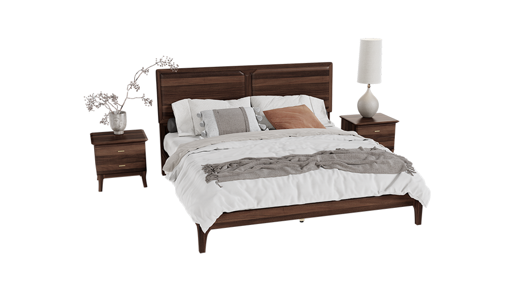 1.8米 / 1.5米 實木床架 8004