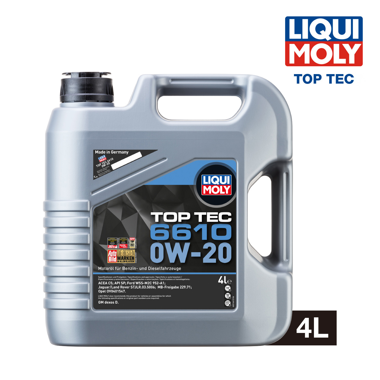 LIQUI MOLY Top Tec 6610 0W-20 (4L) 機油/潤滑油/偈油【原裝行貨】