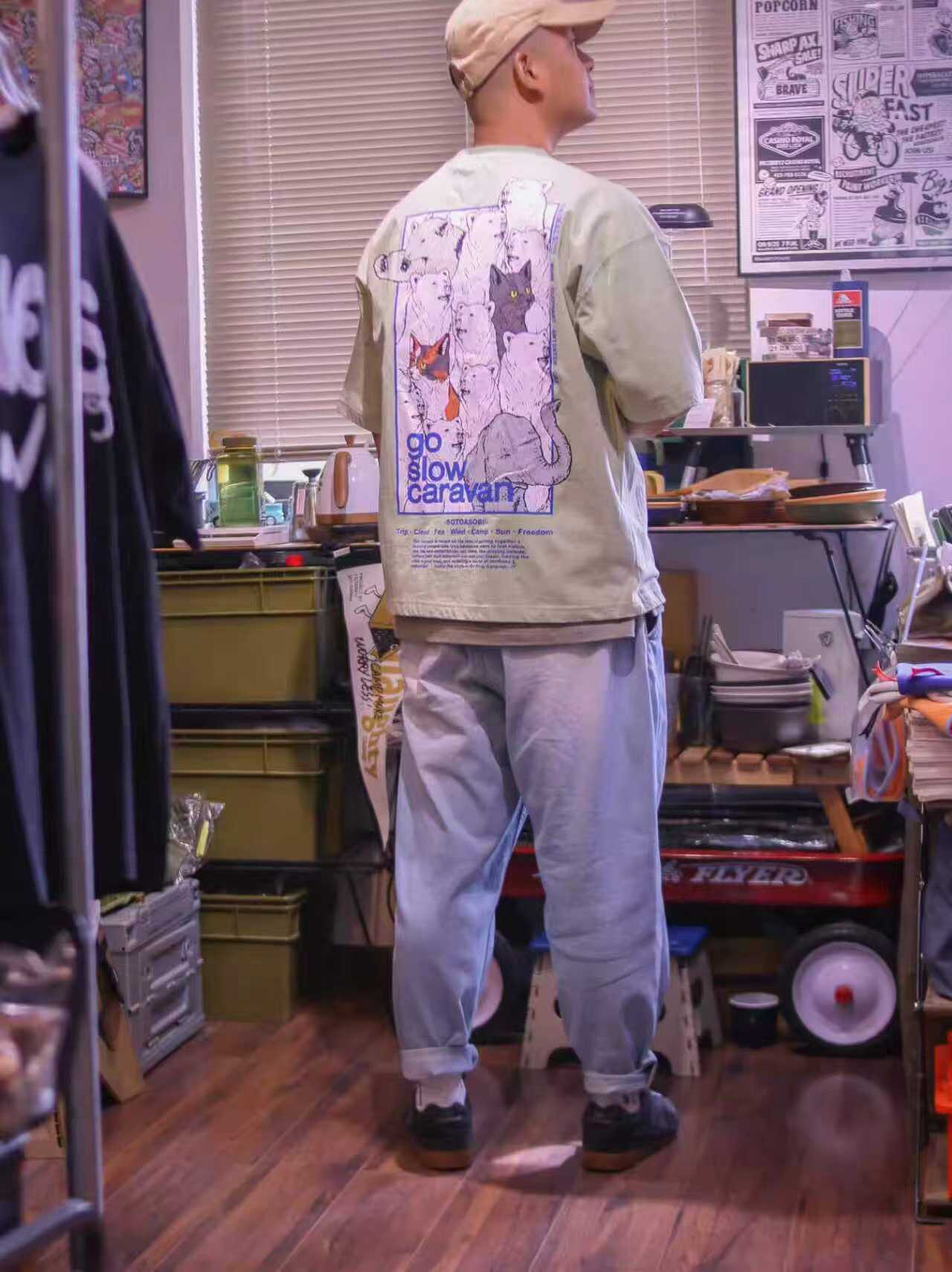 預訂 go slow caravan 15週年限定款動物圖案短袖Tee [貨號26A450]