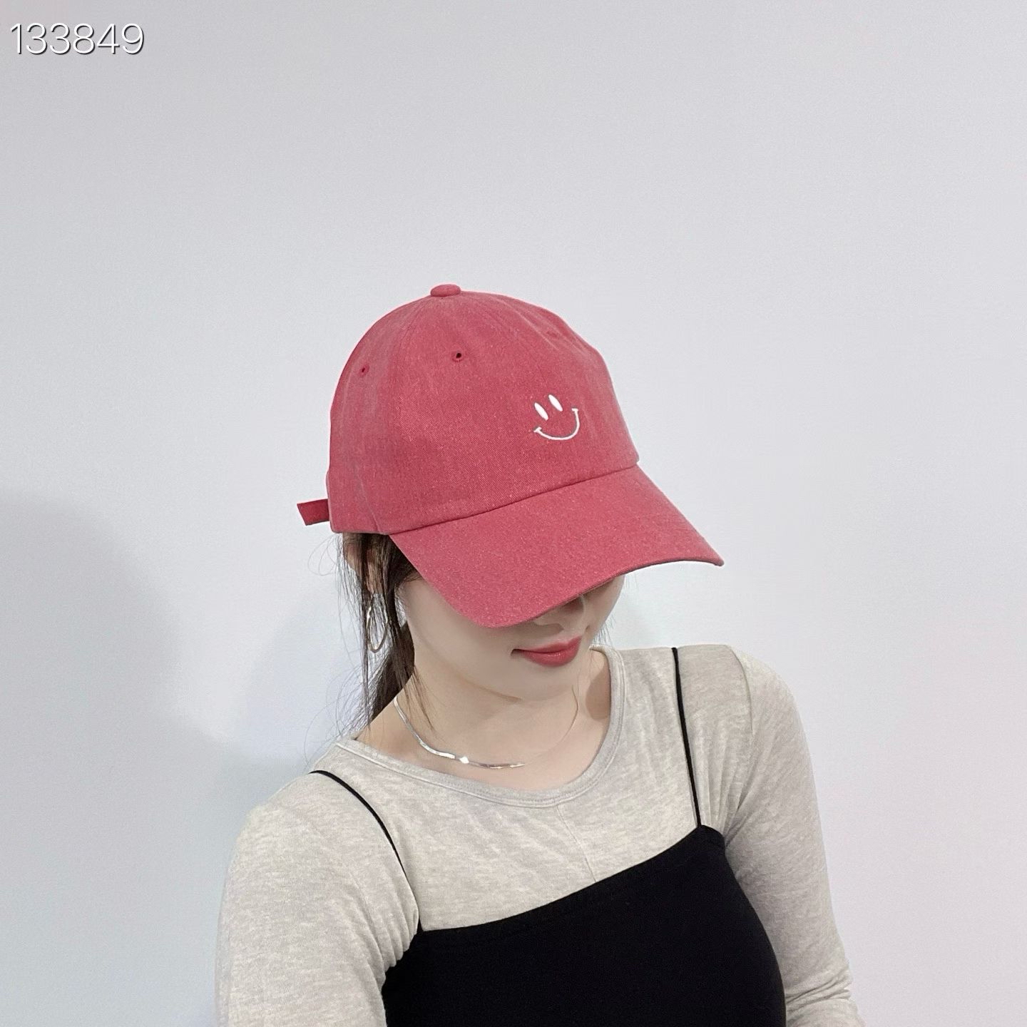 LY7 刺繡笑臉棒球帽