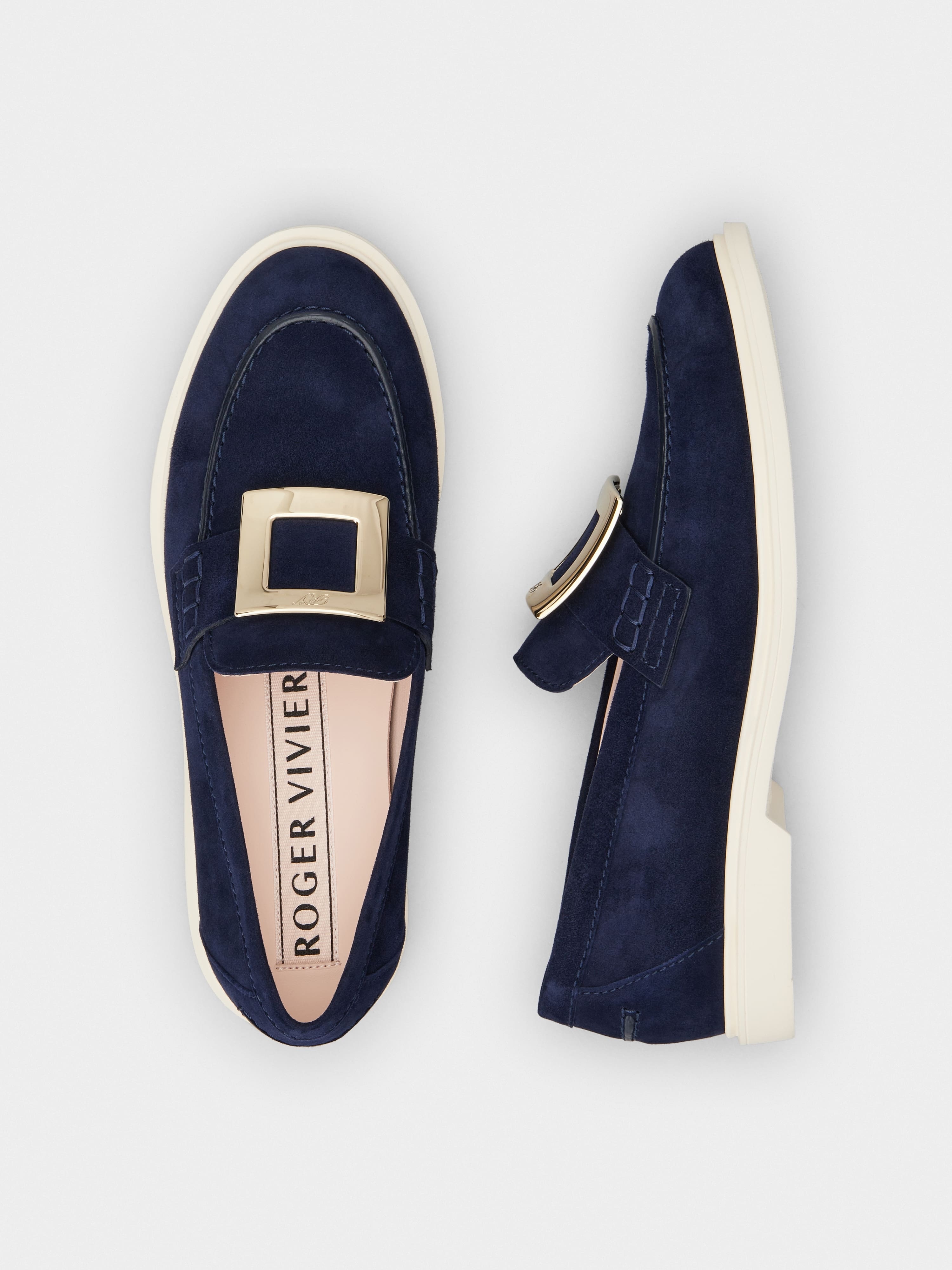斷碼優惠✨訂貨🍒RV 小方扣navy suede loafer  Size 36/36.5/37/39.5