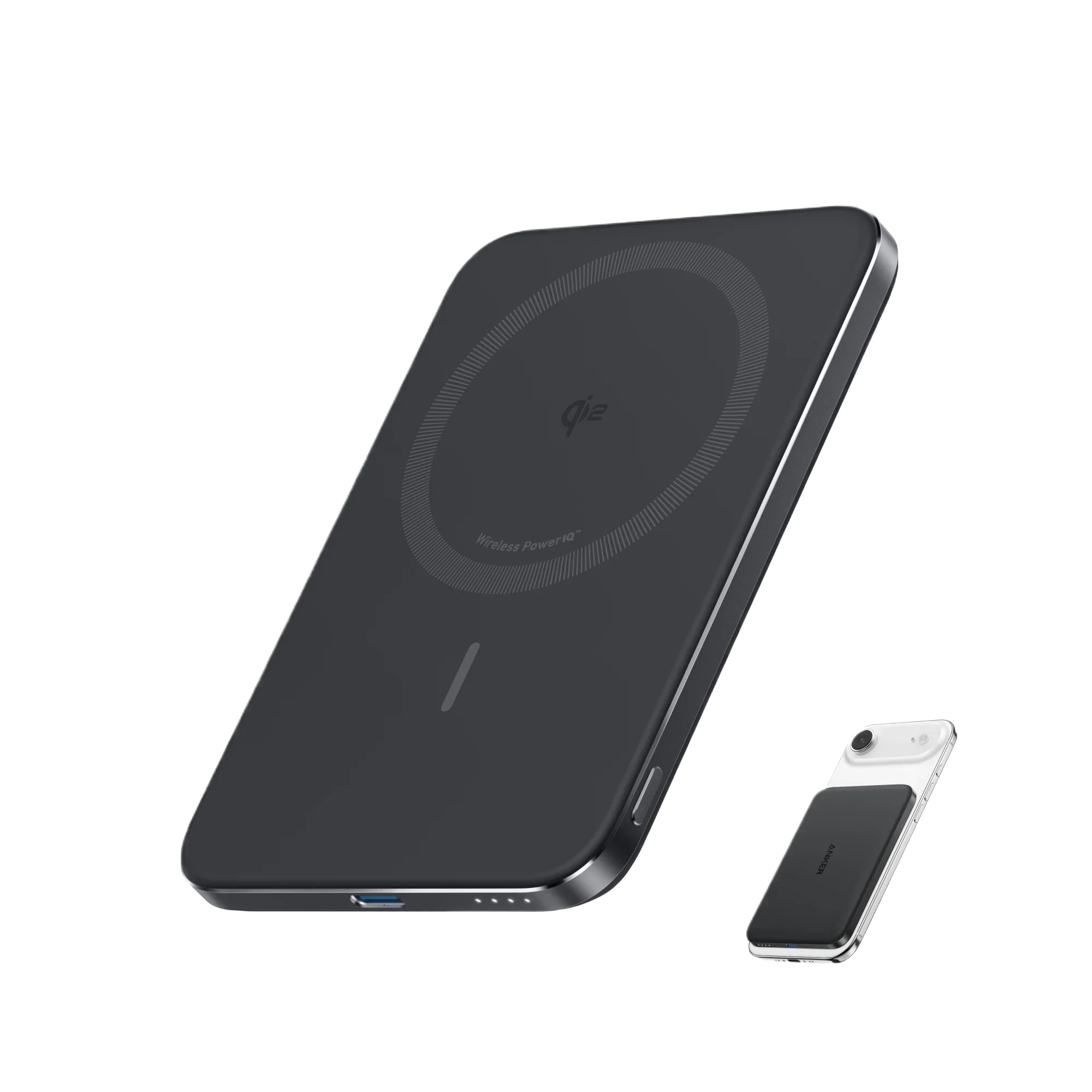  Anker 安克 Qi2 官方認證 MagGo Slim 8.6mm Power Bank MagSafe 15W 無線行動電源 流動充電池  尿袋 A1665H11- Black黑色 | | A1665H21 -白色White