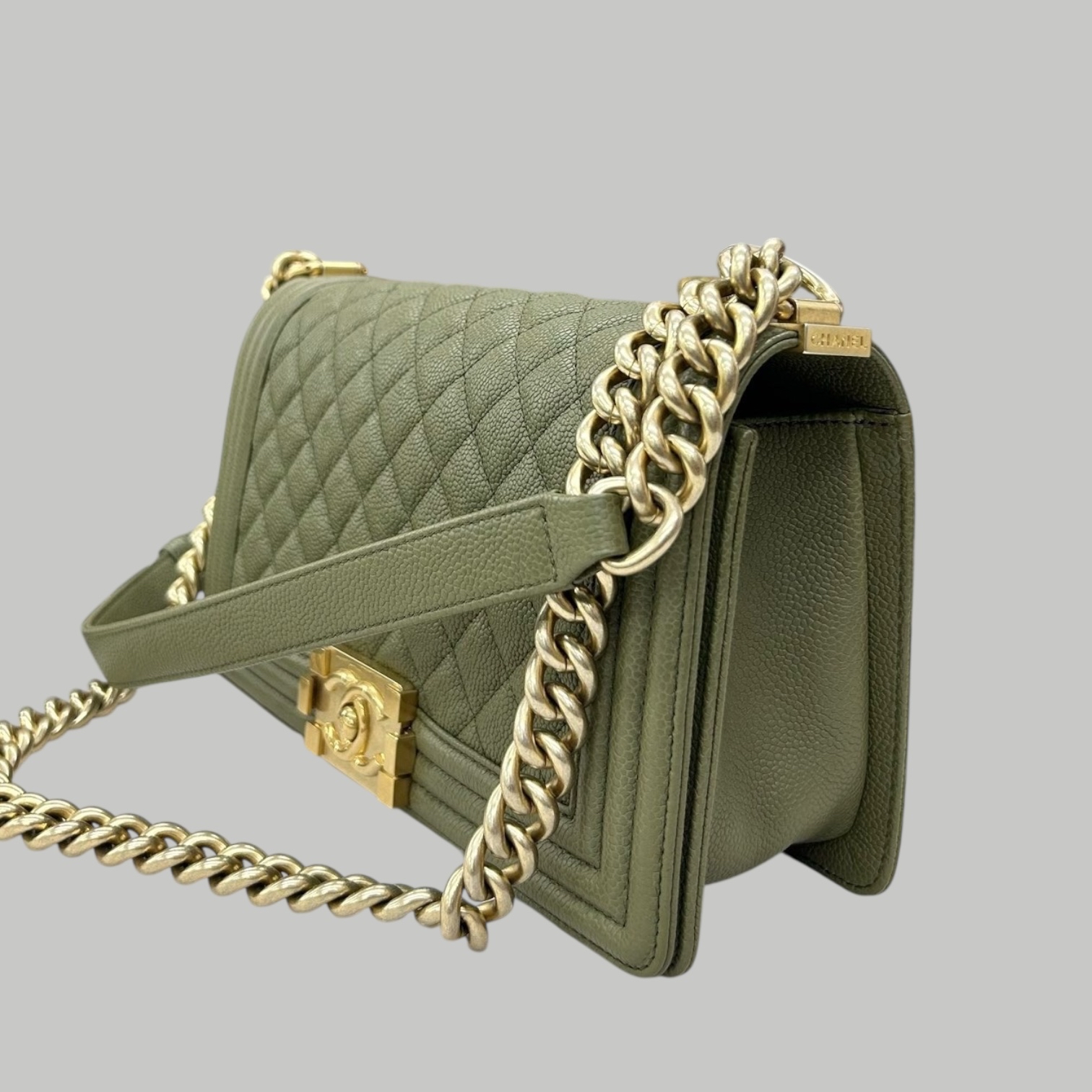 Chanel Caviar Leboy medium 荔枝枝Leboy 綠色