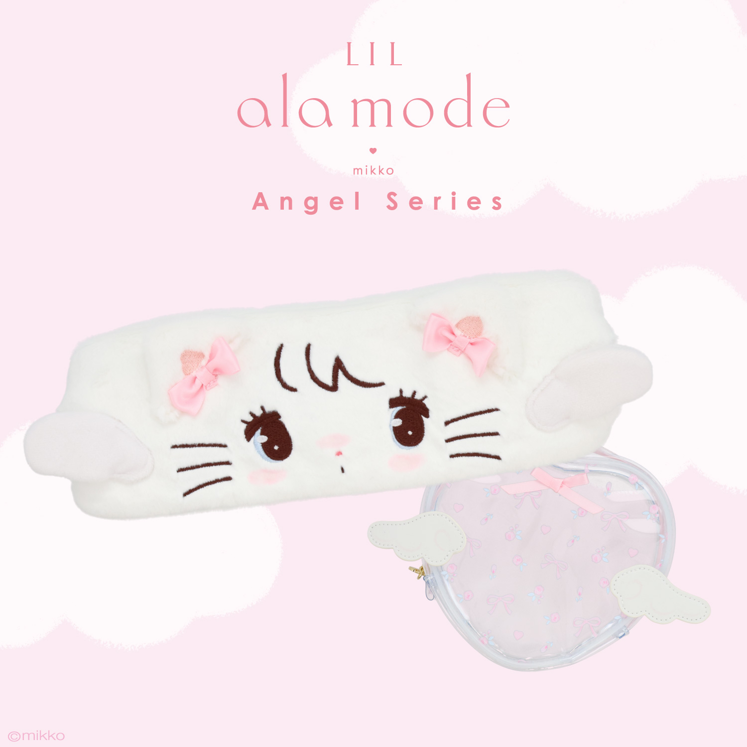 🎀【預訂】Lil ala mode❤︎mikko 天使系列髮巾連袋 - Mousse