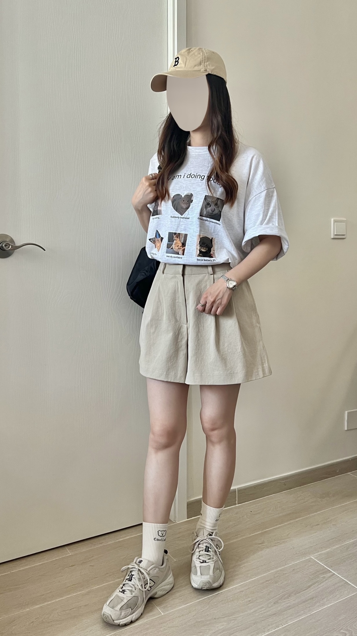 九宮格喵喵oversize tee