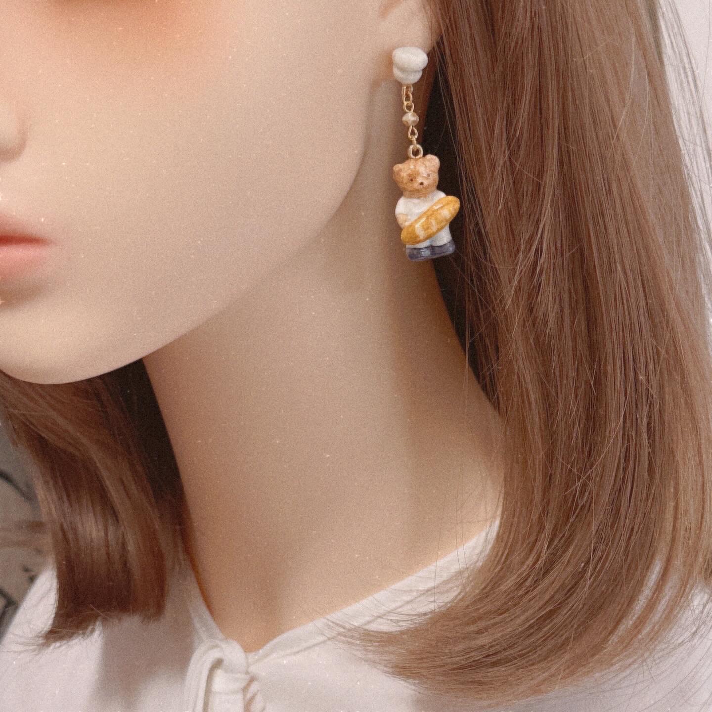 Rose time 3月7-9日 精選半價🩷 手繪烘焙店熊熊麵包師傅耳環🩷 七周年精選半價