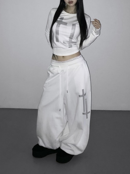 Studded Cross Long Sleeve