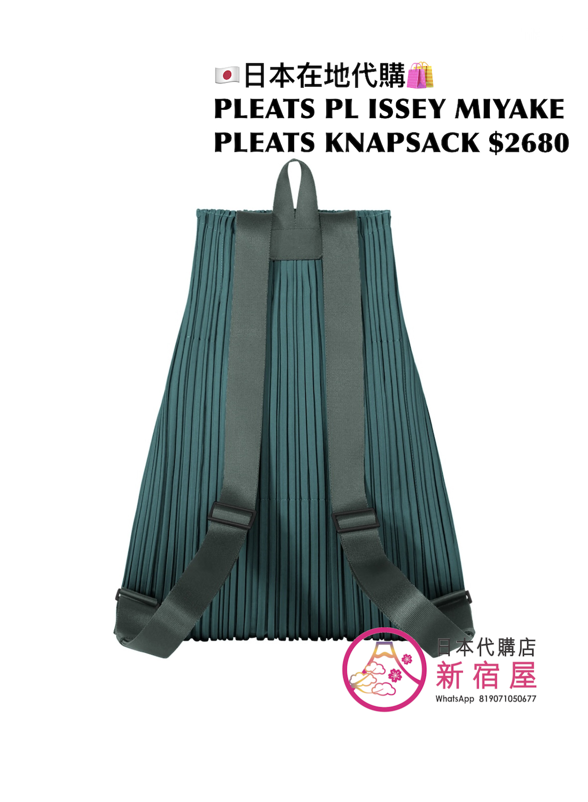 PLEATS PLEASE ISSEY MIYAKE PLEATS KNAPSACK 