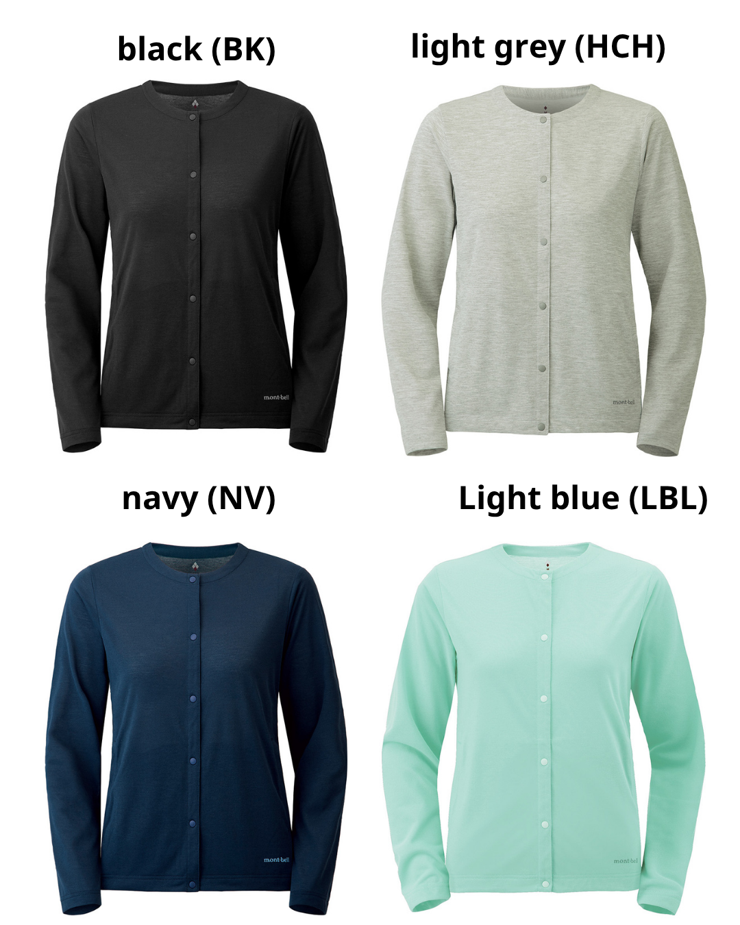 日本代購 【 2026新色 日本直送 montbell wickron 女裝  長袖 開胸外套 wickron logo long sleeves cardigan 】