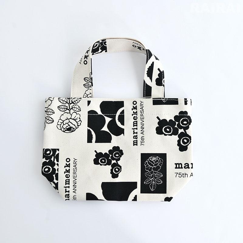 🆕【⭐訂購⭐】🌀 🇯🇵 日本直送 #日本限定 #marimekko Nyytti 75周年限量版Tote bag(黑色 x 白色)🌀 [ELID-0226][261030]