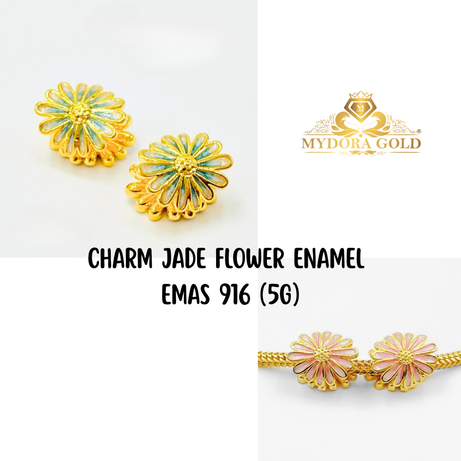 MYDORA Bead Jade Flower Enamel (5G) l EMAS 916/22K