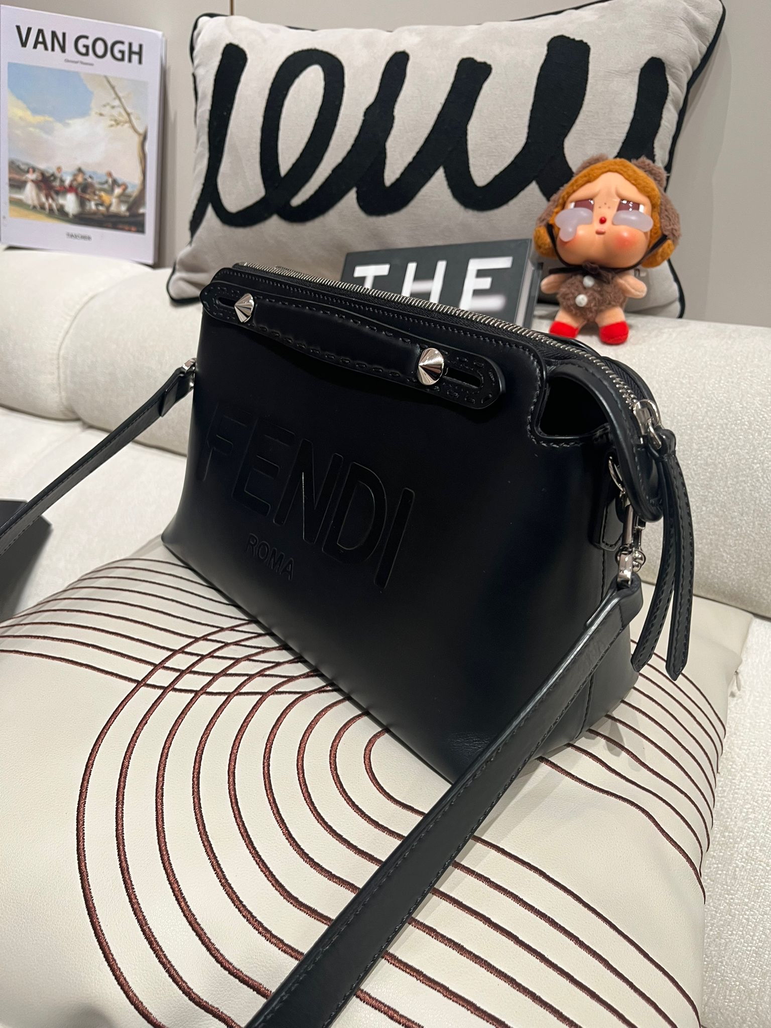 Fendi By The Way So Black Calfskin 100%Authentic, 90%New ✅Dust bag