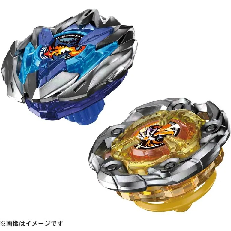 爆旋陀螺X Beyblade X  (行版) UX-04 對戰入門套裝 ：包括陀螺盤 +爆刃+黃神杖 (附兩個發射器)