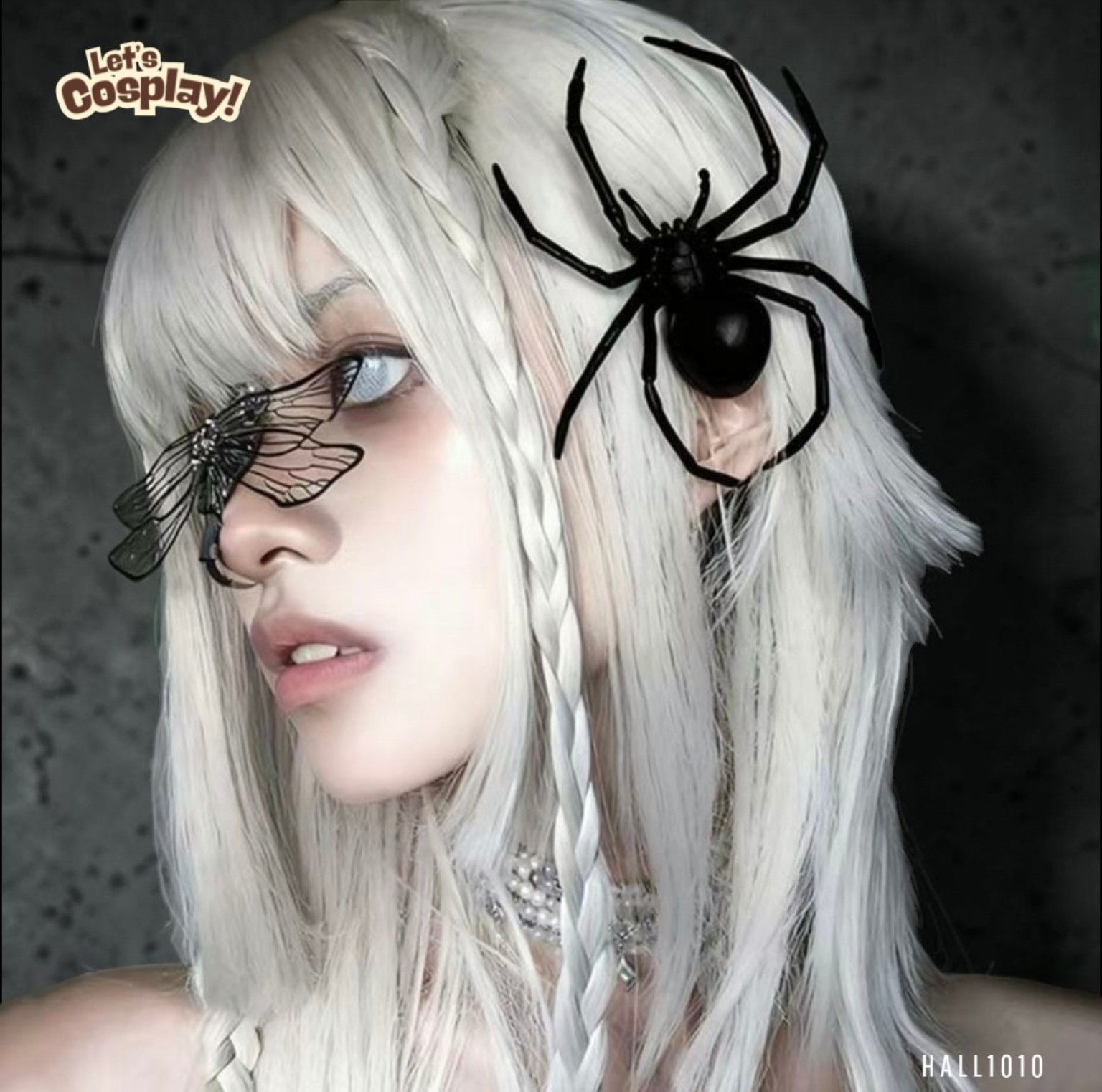 萬聖節大隻黑蜘蛛頭飾髮夾｜暗黑哥特恐怖髮夾 Halloween Hair Accessory HALL1010