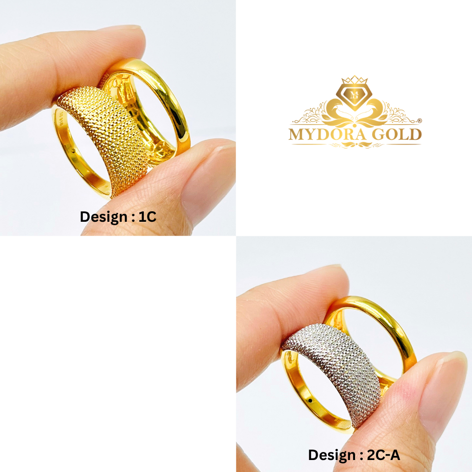 MYDORA Cincin Mini Siciliaa Diamond Cut (5G) l EMAS 916/22K