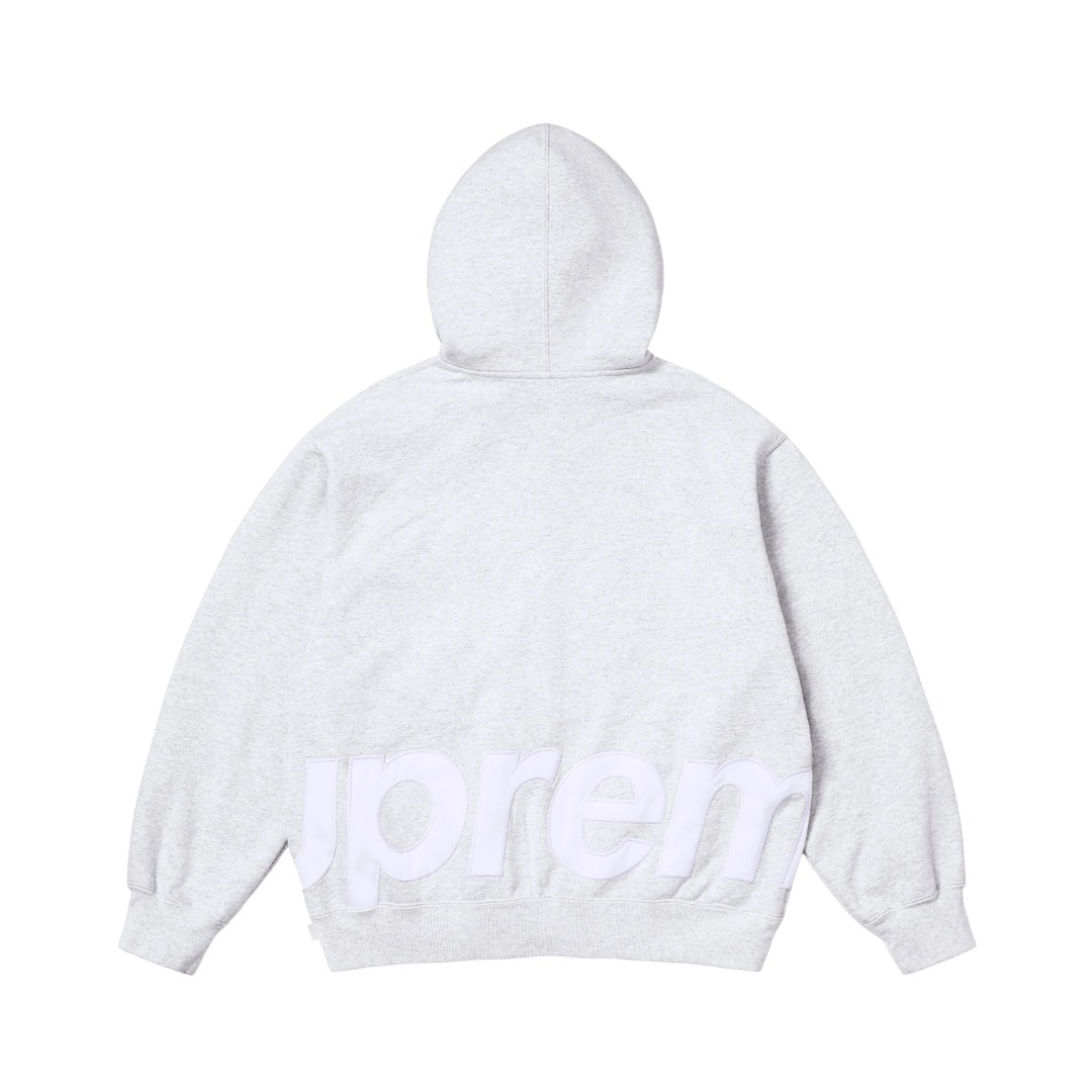 Supreme Big Logo Zip Up Hooded Sweatshirt