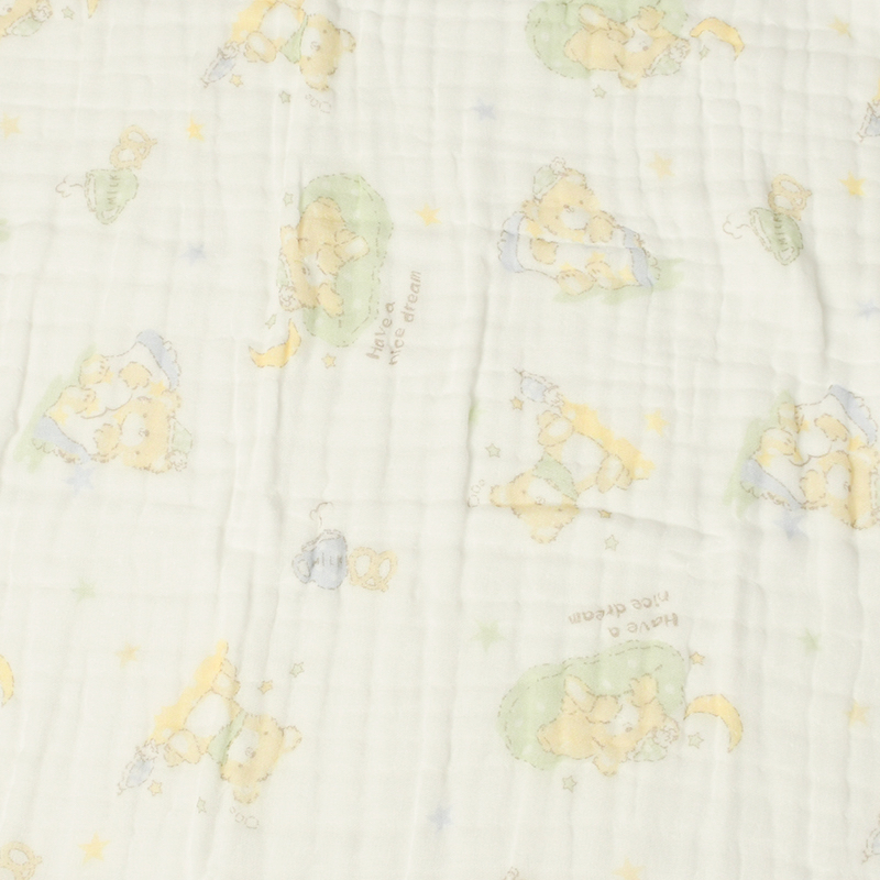 🇯🇵預訂 日本直送🇯🇵可愛小熊圖案滿印純棉棉紗包被襁褓