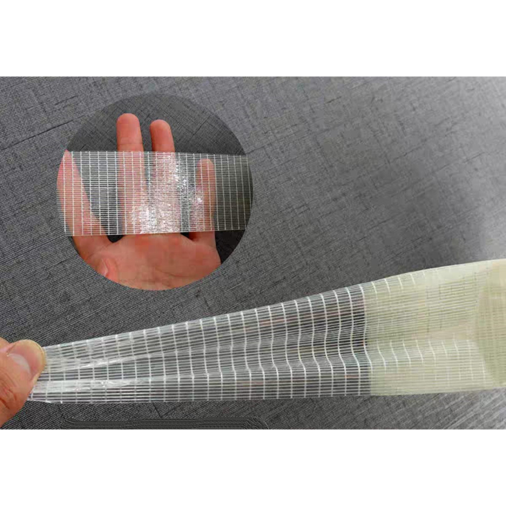 Filament Adhesive Tape / Cross Gridding fiber tape with Adhesive [25mm & 50mm x  50metre long per roll]