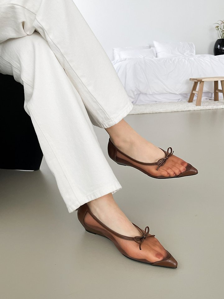 Mesh Pointed Toe Flats (3 colors)