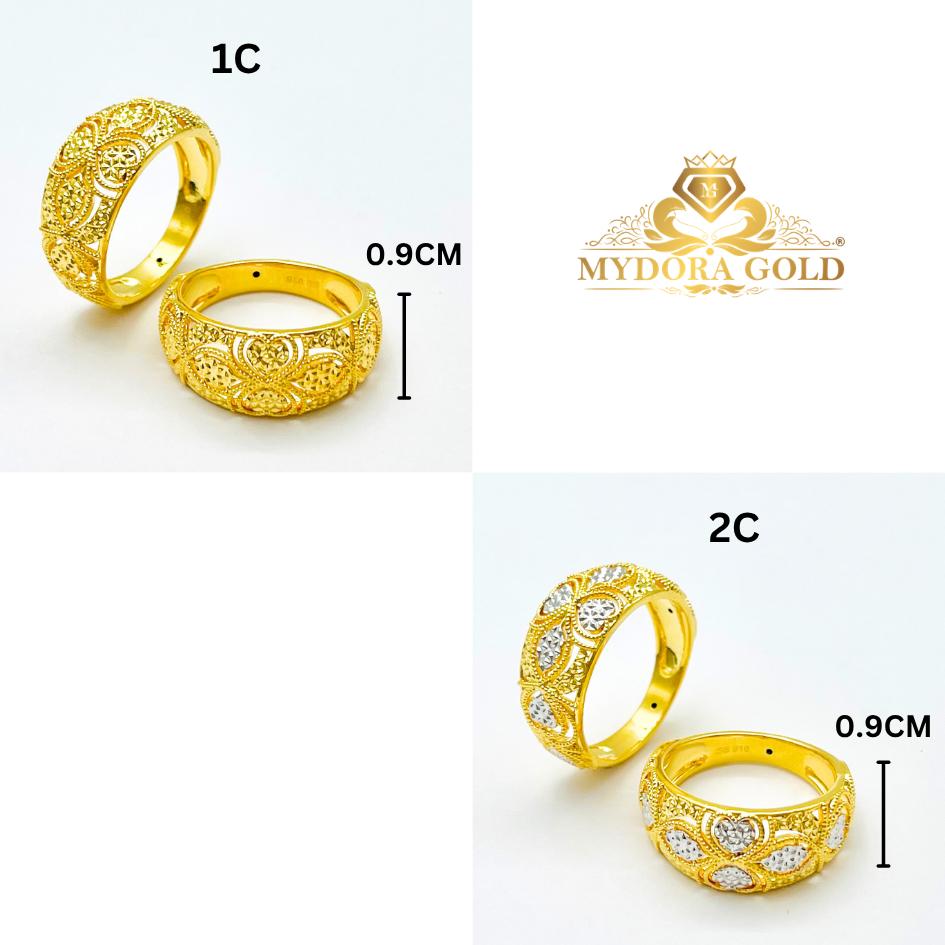 MYDORA Cincin Lacey Love Leaf (5G) l EMAS 916/22K