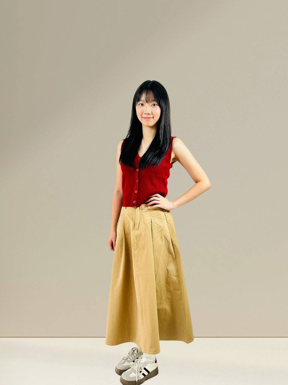 W9118 - A-line Maxi Skirt