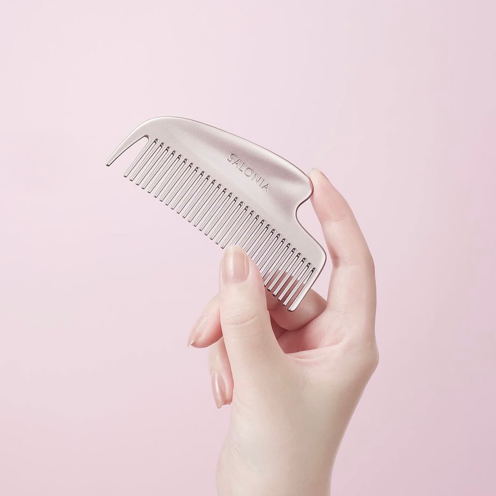 ［限時開團］🇯🇵日本美髮品牌Salonia Glossy Care Metal Kassa Comb 光澤護理金屬刮痧梳