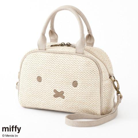 MIFFY  2Ways bag  草袋 波士頓 白色 