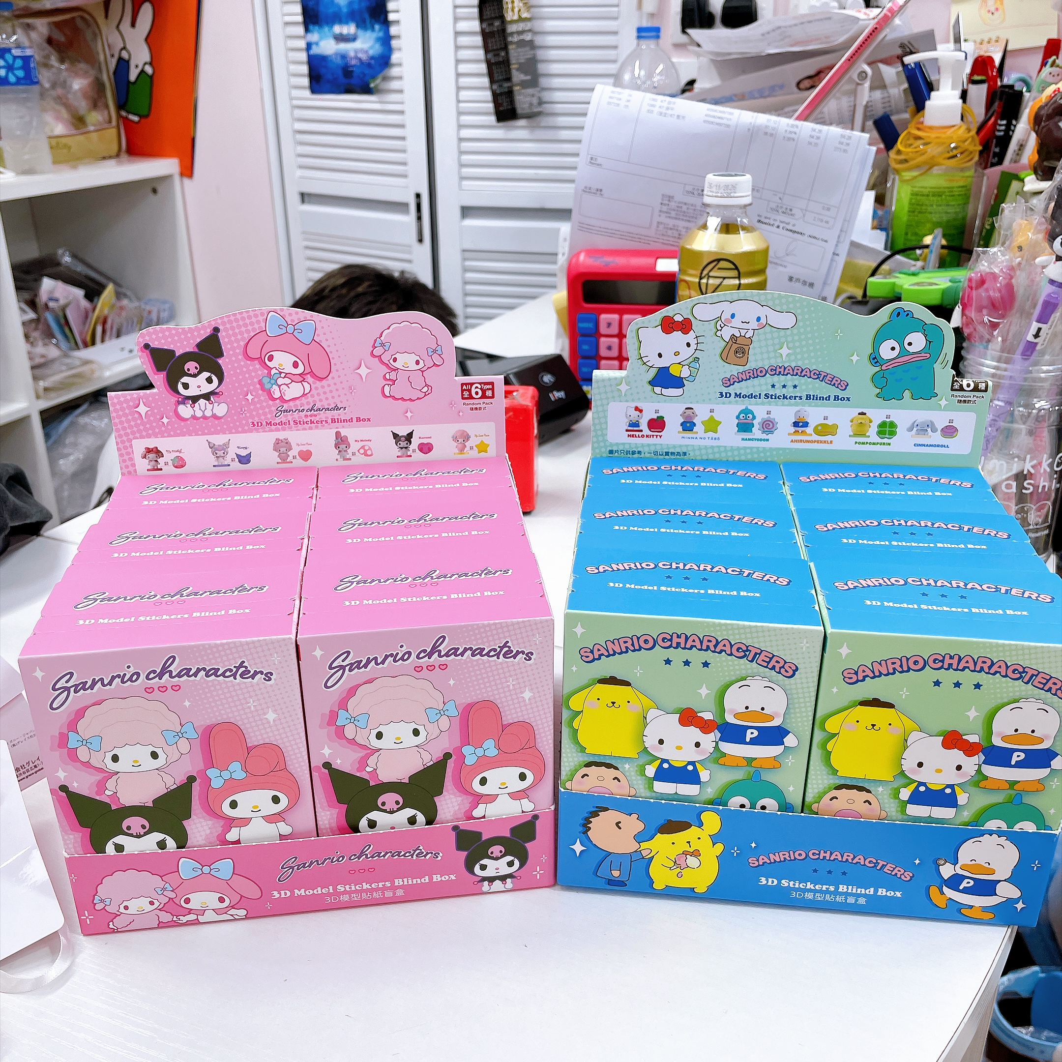原裝行貨Sanrio 3D模型貼紙盲盒 兩款