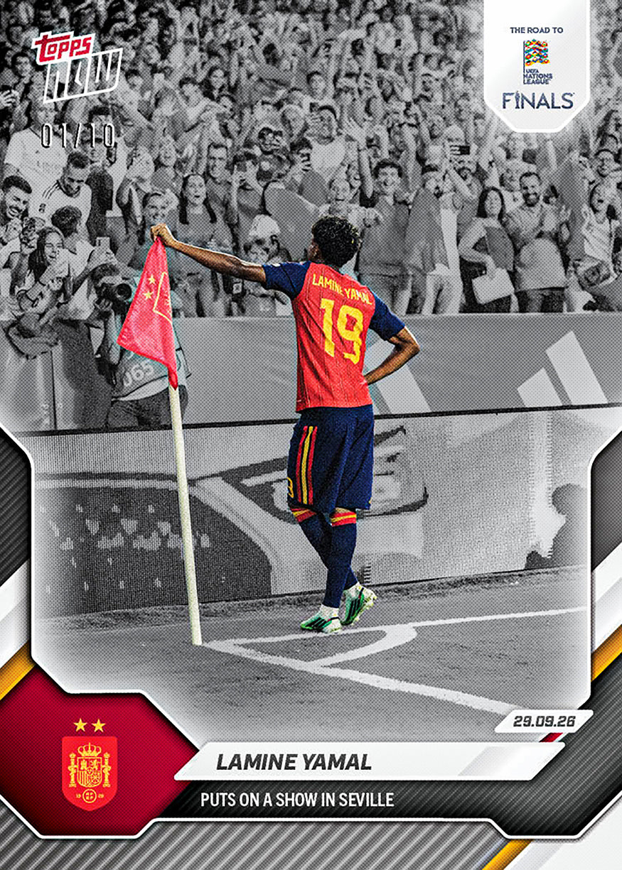 Lamine Yamal - 2026-27 UEFA Nations League Topps NOW® #5 西班牙雙響一助紀念卡【團購】