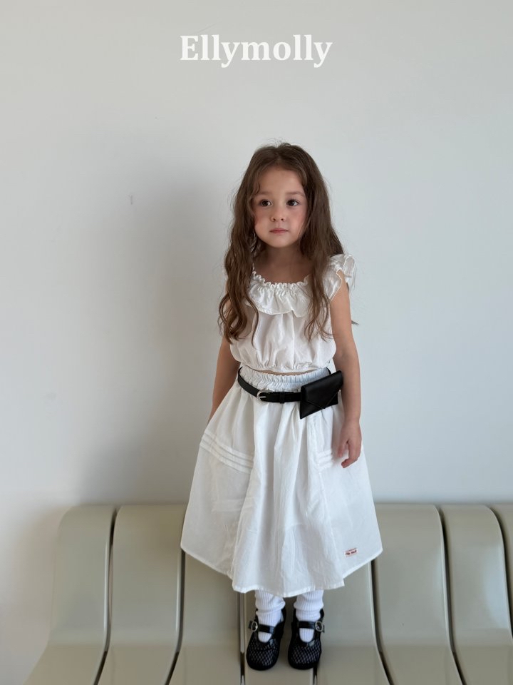 Ellymolly | Frill Blouse(Pink/Cream size7(100-110)