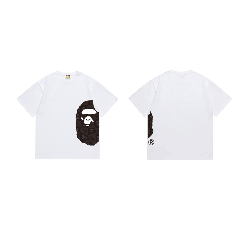 Bape Distortion Side Big Ape Head Tee