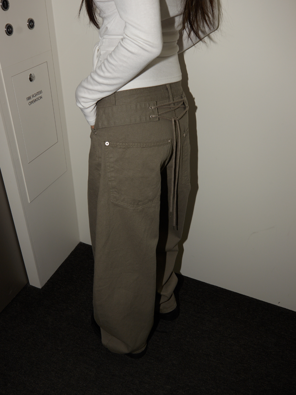 Back Lace-up Balloon Pants