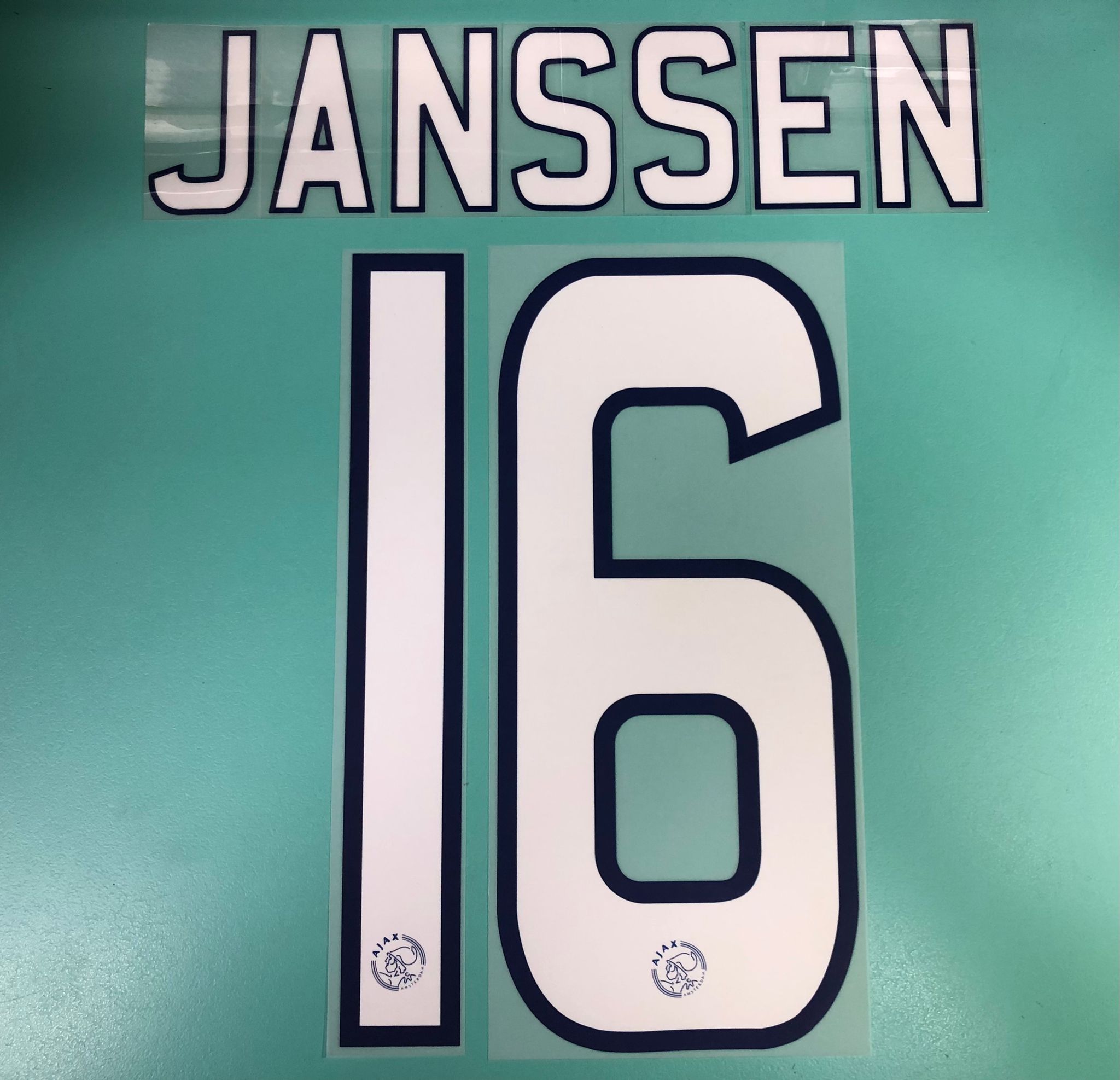 2011-13 Ajax Away Nameset #16 JANSSEN
