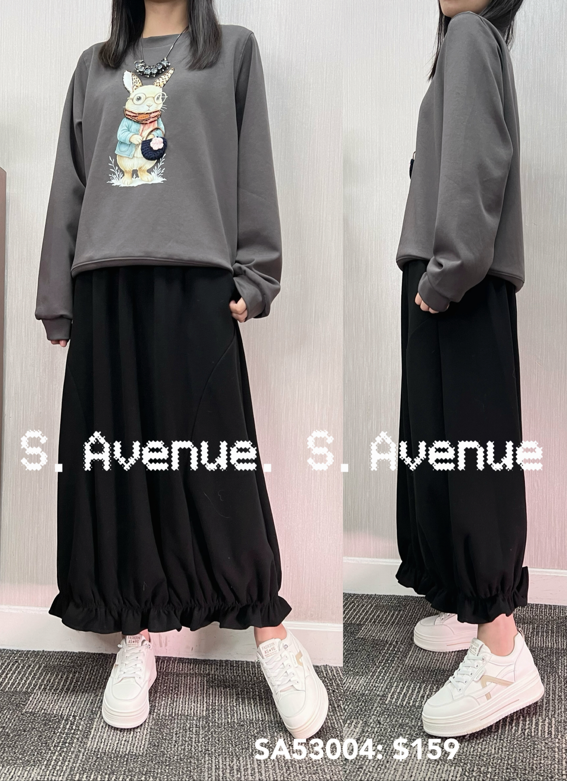 SA53004: 長袖眼鏡兔衞衣