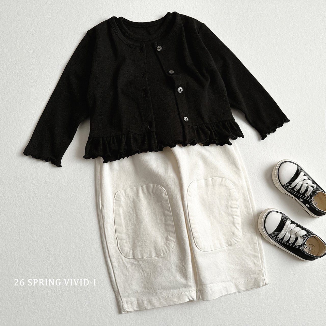 🌸預訂 韓國直送🌸🇰🇷VIVIDI兩色鏤空開襟外套上衣套裝