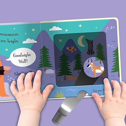 Magic Torch Book Goodnight 動物趣味互動手電筒紙板書 | 6 books | Frog + Lion + Bear + Bunny + Monkey + Tiger