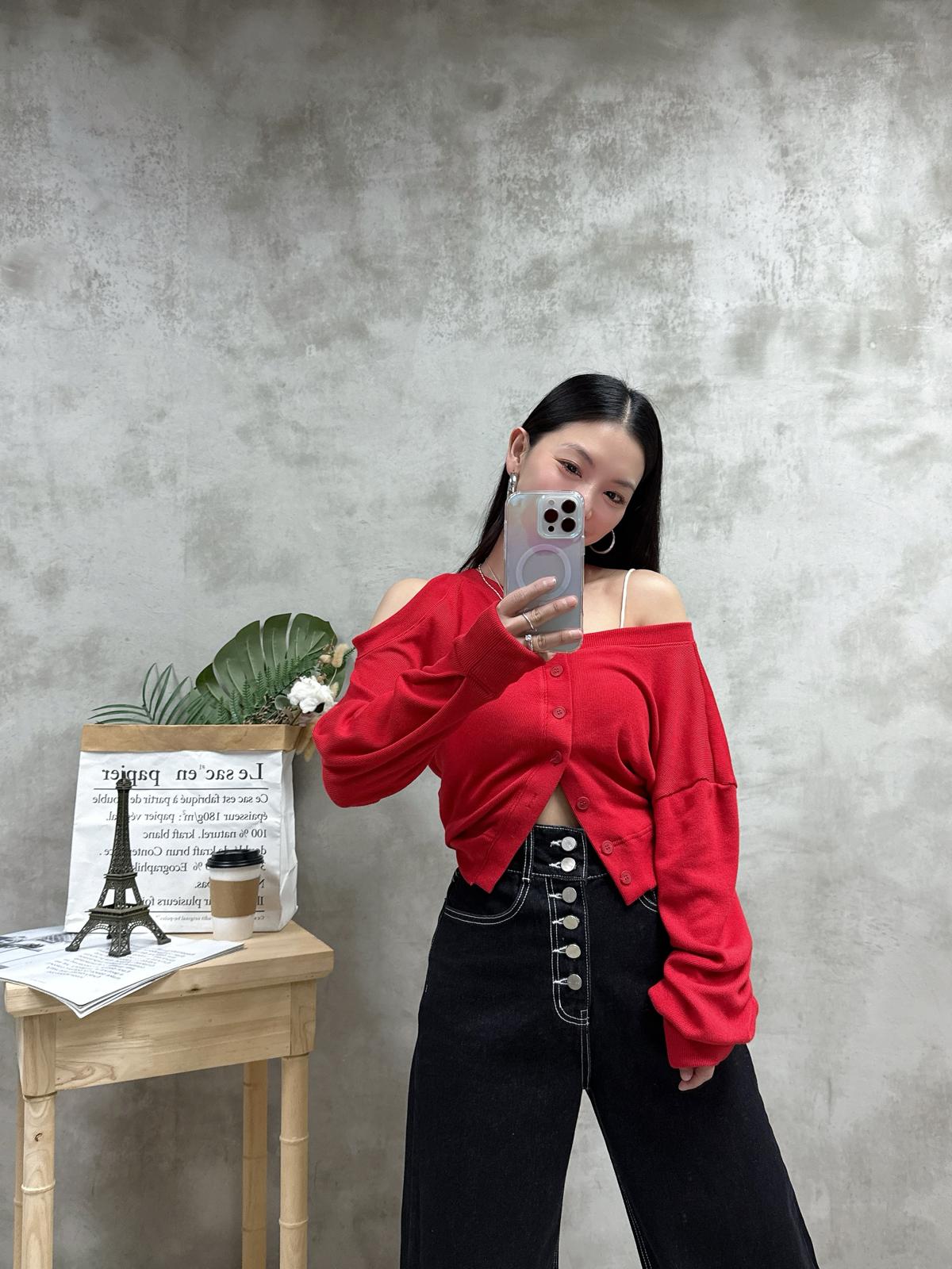 C09 明線扣鈕牛仔褲