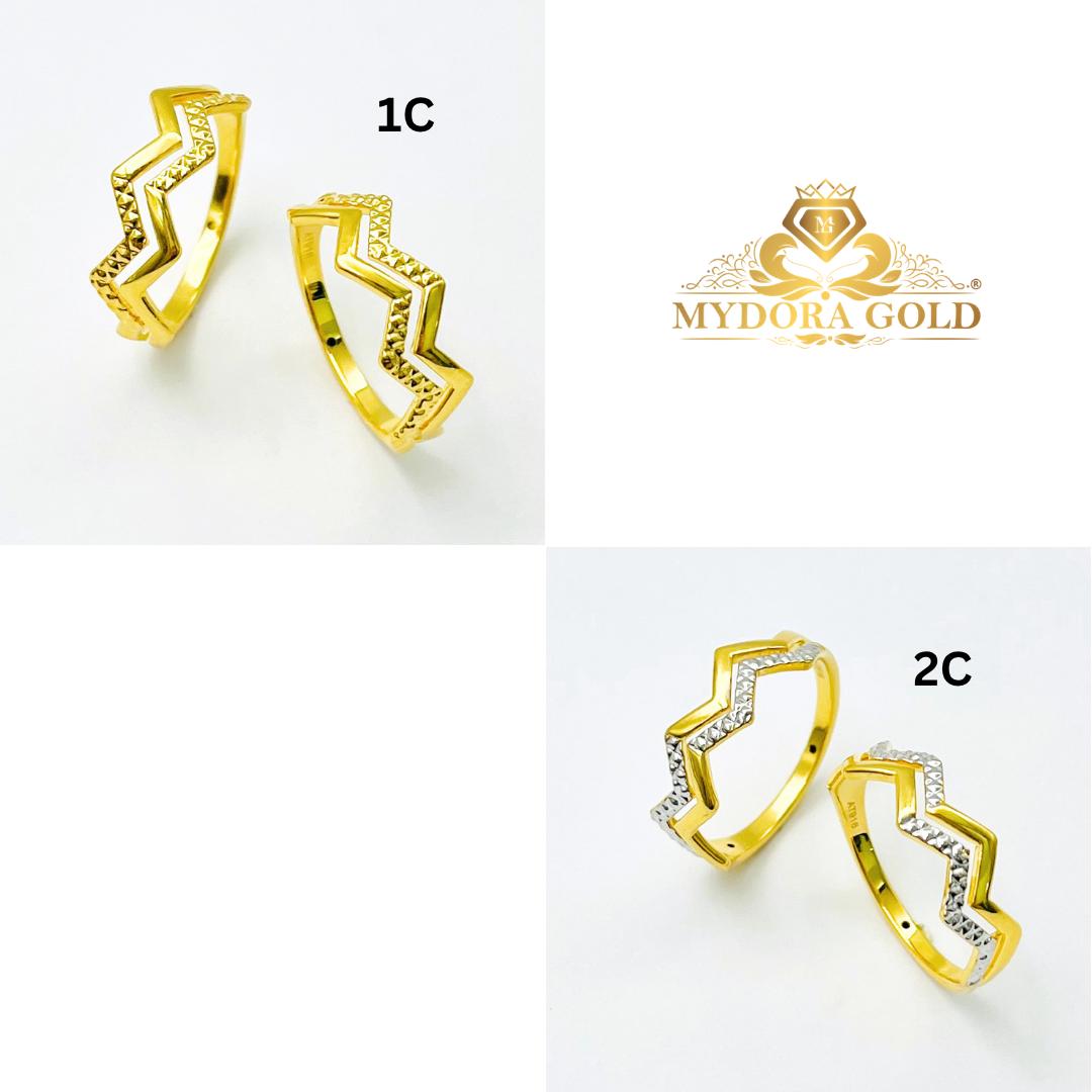 MYDORA Cincin Double Zig Zag (5G) l EMAS 916/22K