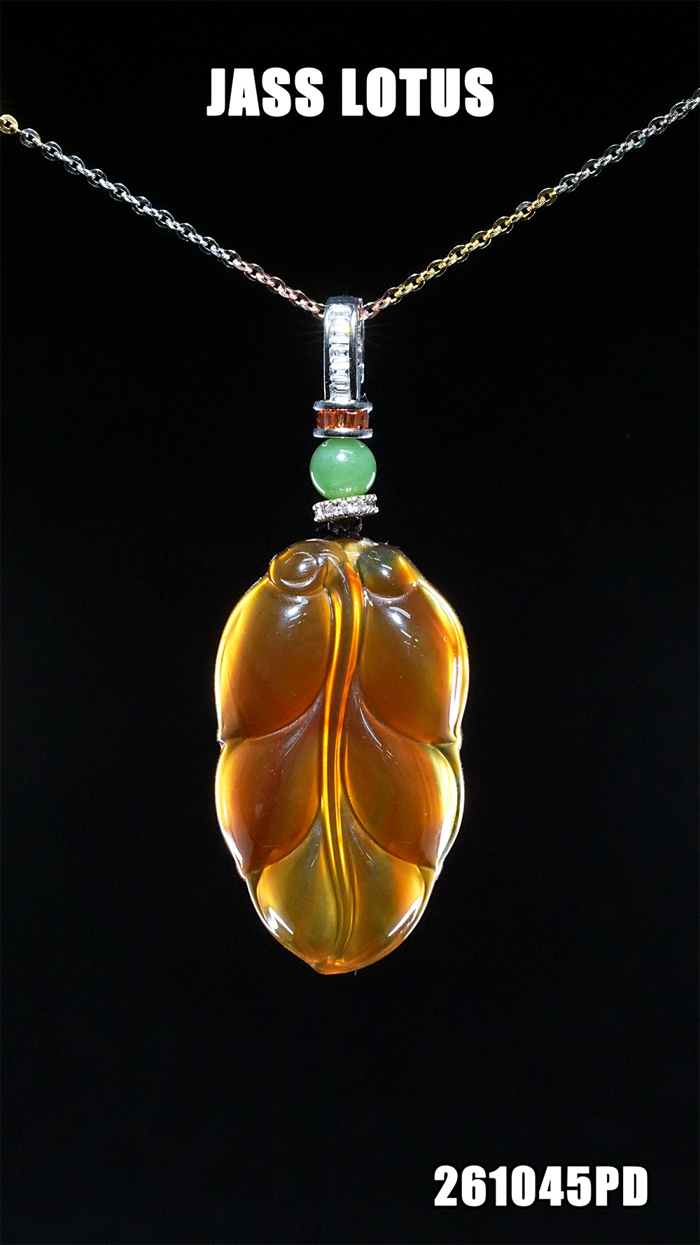 緬甸天然琥珀棕紅珀樹葉吊墜